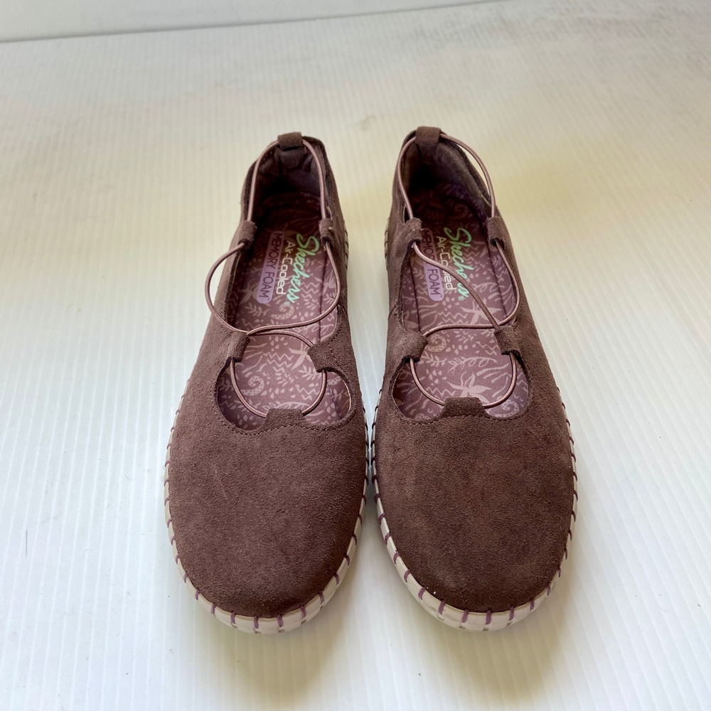 Skechers Sepulveda‎ Blvd Sweet Lane Slip On Flats Mauve Suede Leather Womens 8